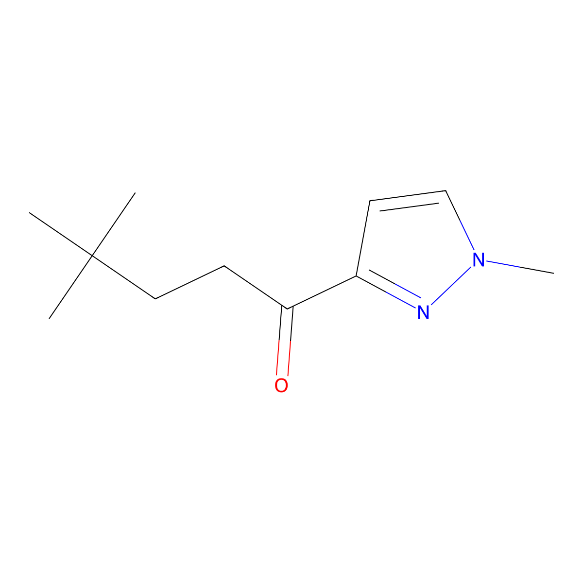 4,4-Dimethyl-1-(1-methyl-1h-pyrazol-3-yl)pentan-1-one molecular structure, CAS 288092-87-5