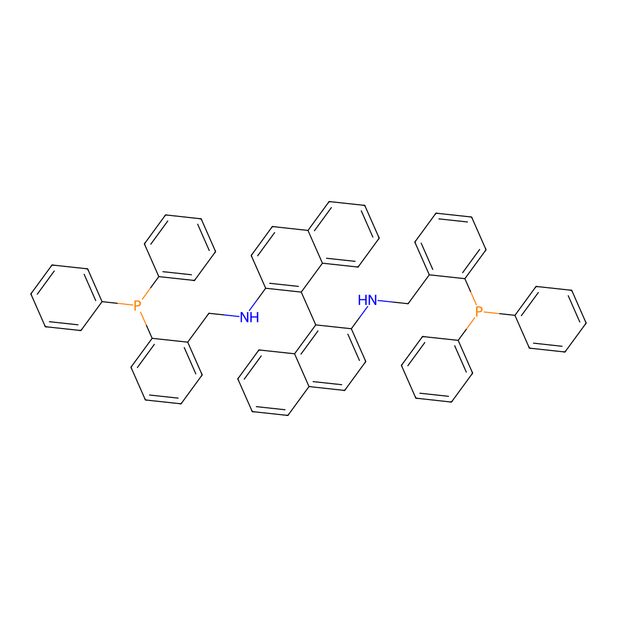 (R)-N,N'-Bis[[2-(diphenylphosphino)phenyl]methyl]-[1,1'-binaphthalene]-2,2'-diamine molecular structure, CAS 288093-09-4