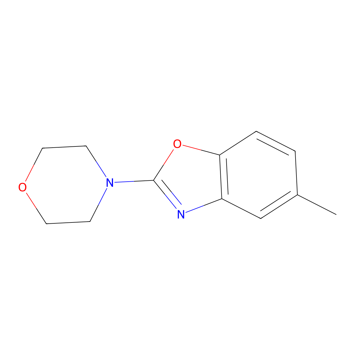 5-Methyl-2-morpholinobenzo[d]oxazole molecular structure, CAS 2881-53-0