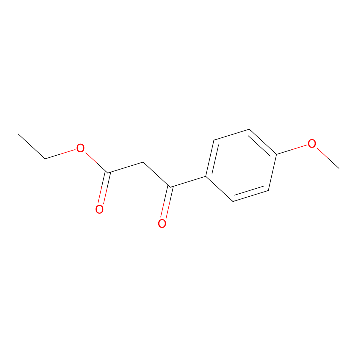 Benzenepropanoic acid, 4-methoxy-beta-oxo-, ethyl ester molecular structure, CAS 2881-83-6