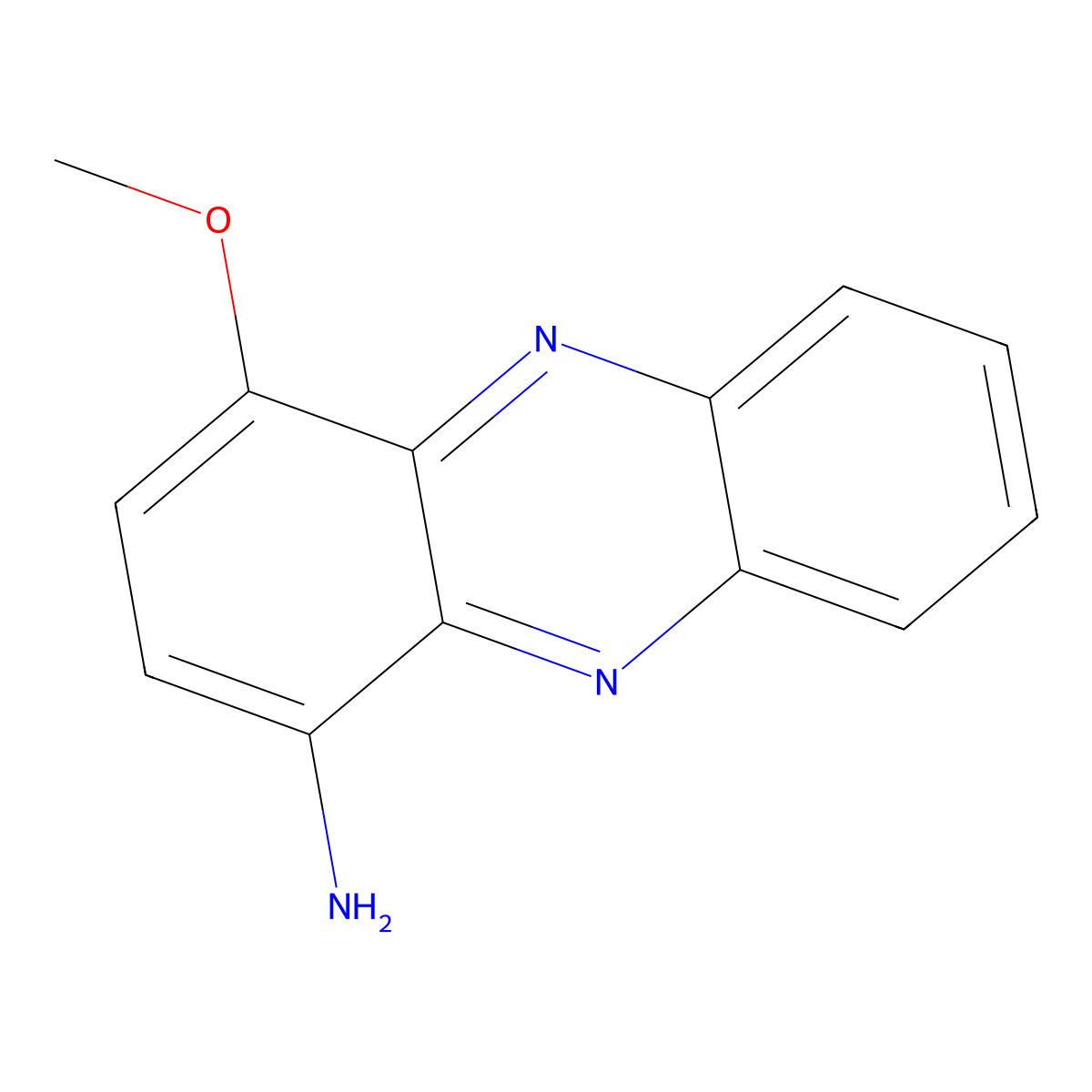1-Amino-4-methoxyphenazine molecular structure, CAS 2881-89-2
