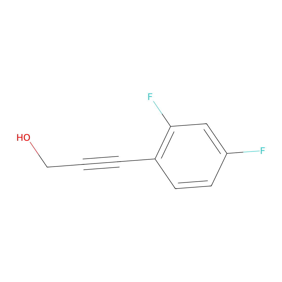3-(2,4-Difluorophenyl)prop-2-yn-1-ol molecular structure, CAS 288100-99-2