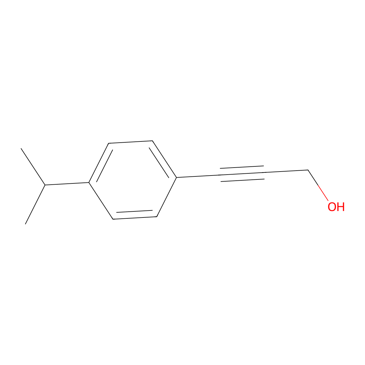3-(4-Isopropyl-phenyl)-prop-2-yn-1-ol molecular structure, CAS 288101-00-8