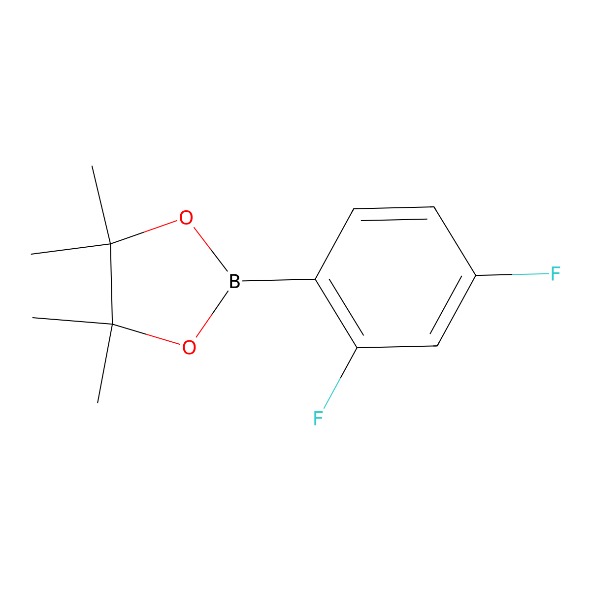 2-(2,4-Difluorophenyl)-4,4,5,5-tetramethyl-1,3,2-dioxaborolane molecular structure, CAS 288101-48-4
