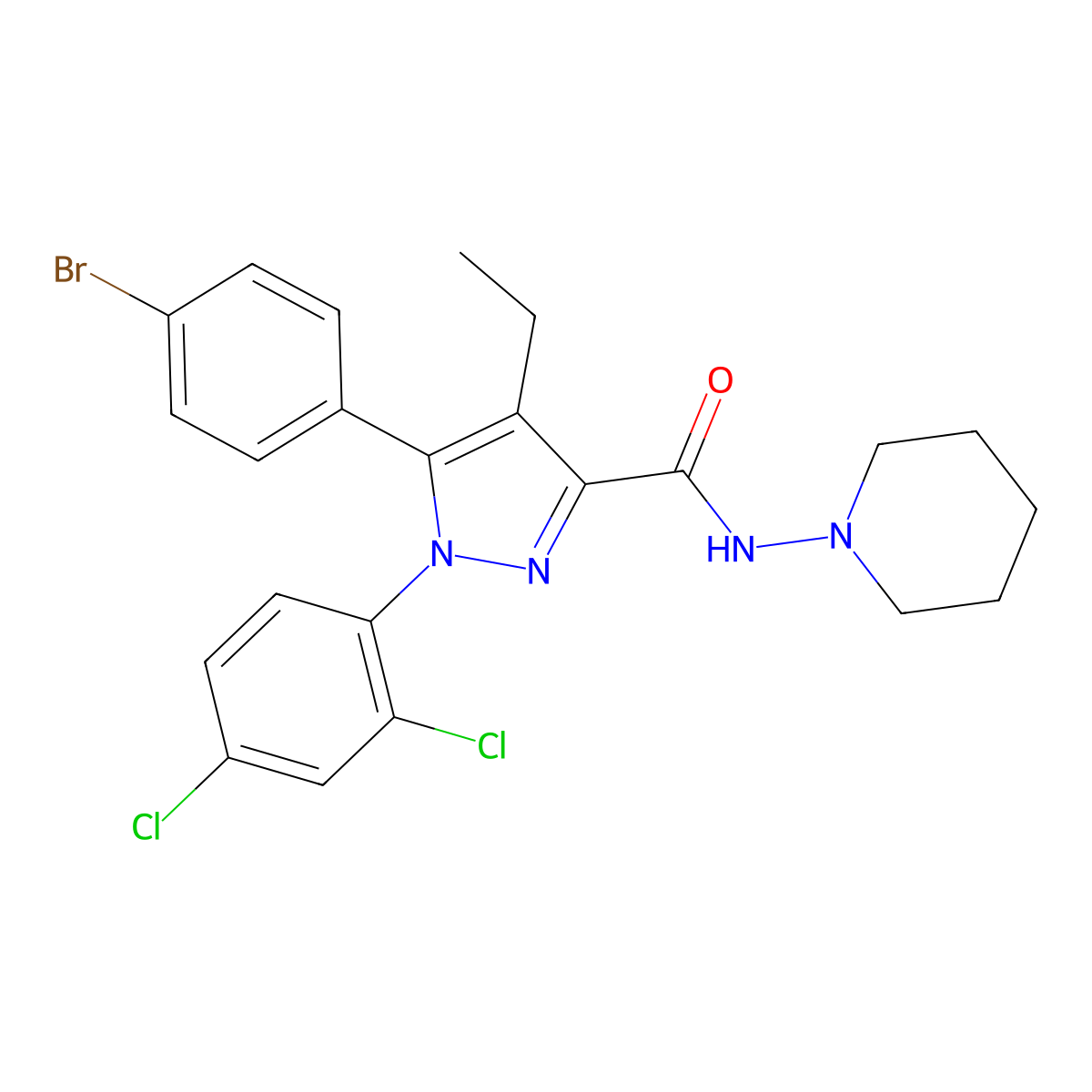 Surinabant molecular structure, CAS 288104-79-0