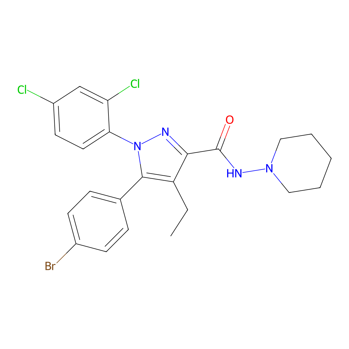 Surinabant molecular structure, CAS 288104-79-0