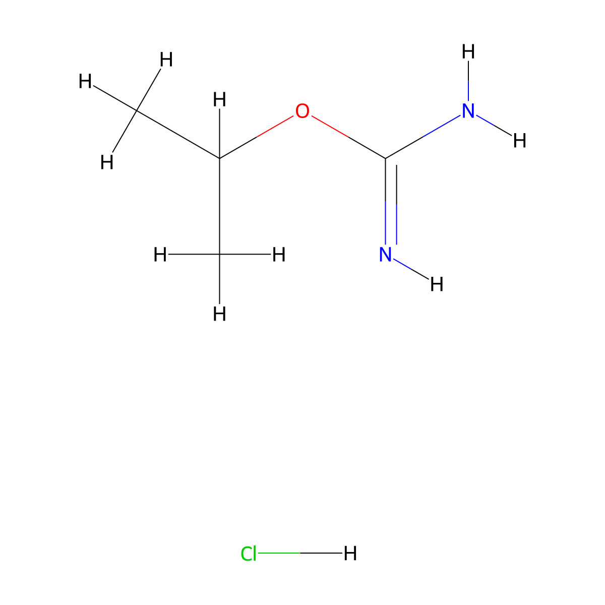 O-Isopropylisoureahydrochloride molecular structure, CAS 28811-41-8