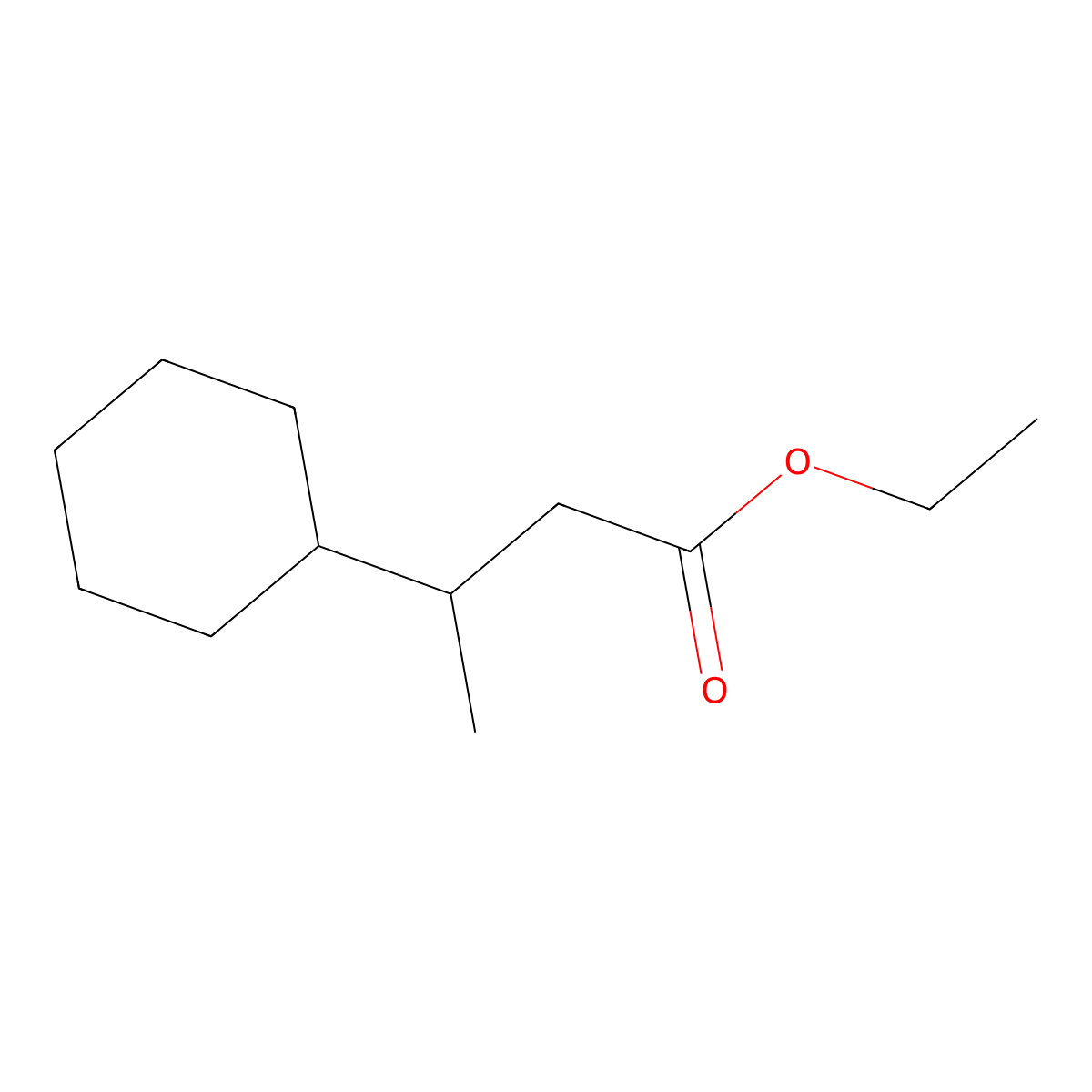 Ethyl 3-cyclohexylbutanoate molecular structure, CAS 28811-80-5