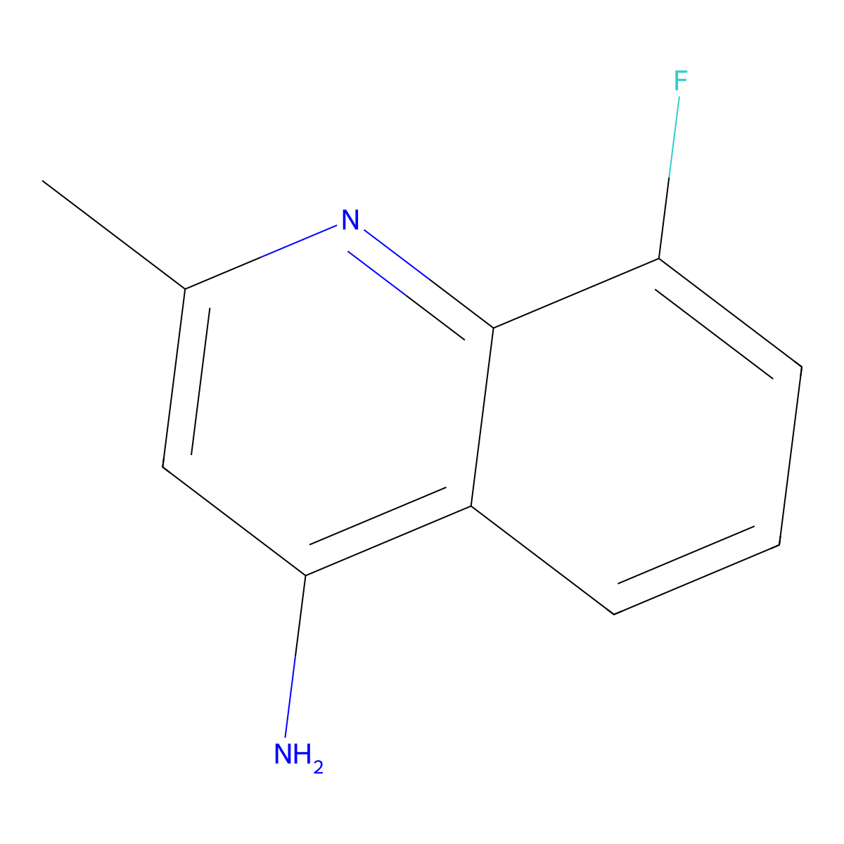 8-Fluoro-2-methylquinolin-4-amine molecular structure, CAS 288151-34-8