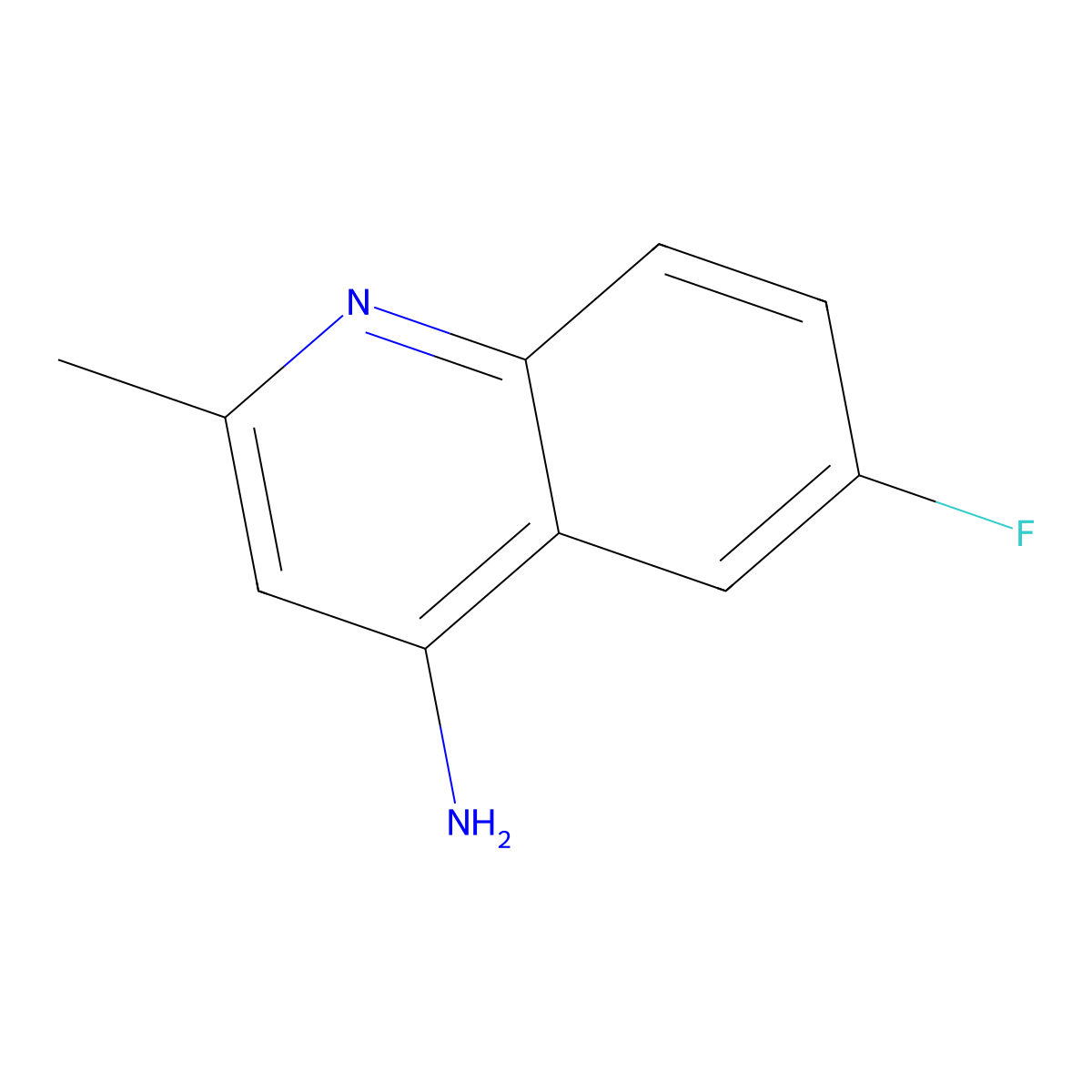 6-Fluoro-2-methylquinolin-4-amine molecular structure, CAS 288151-49-5