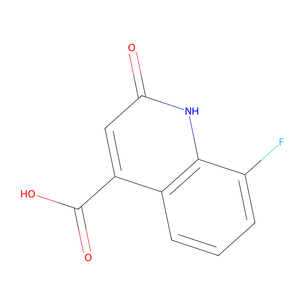 8-Fluoro-2-oxo-1,2-dihydroquinoline-4-carboxylic acid molecular structure, CAS 288151-64-4