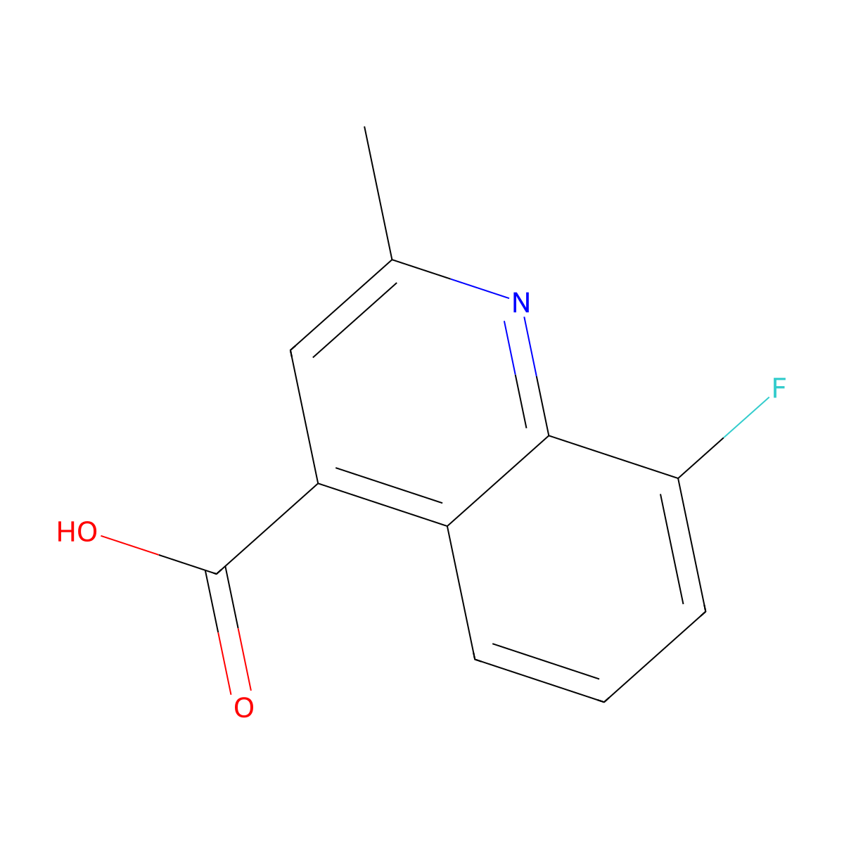 8-Fluoro-2-methylquinoline-4-carboxylic acid molecular structure, CAS 288151-68-8