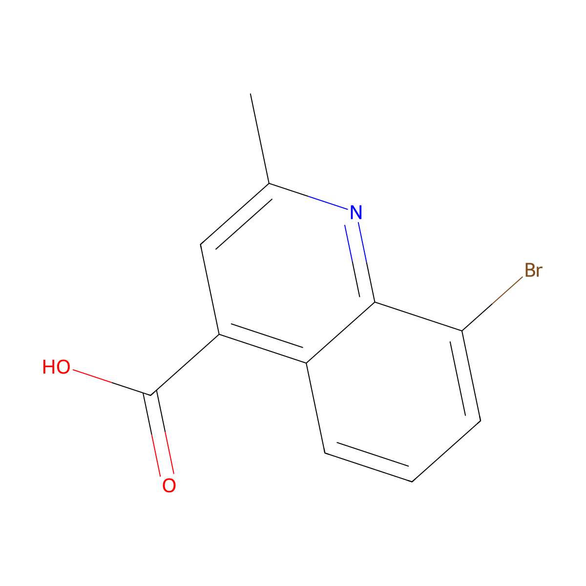 8-Bromo-2-methylquinoline-4-carboxylic acid molecular structure, CAS 288151-69-9