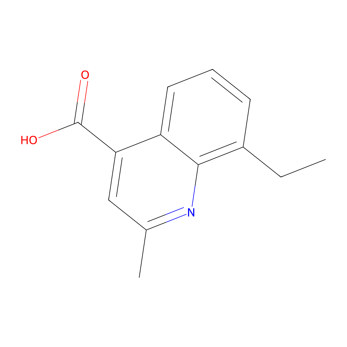8-Ethyl-2-methylquinoline-4-carboxylic acid molecular structure, CAS 288151-72-4