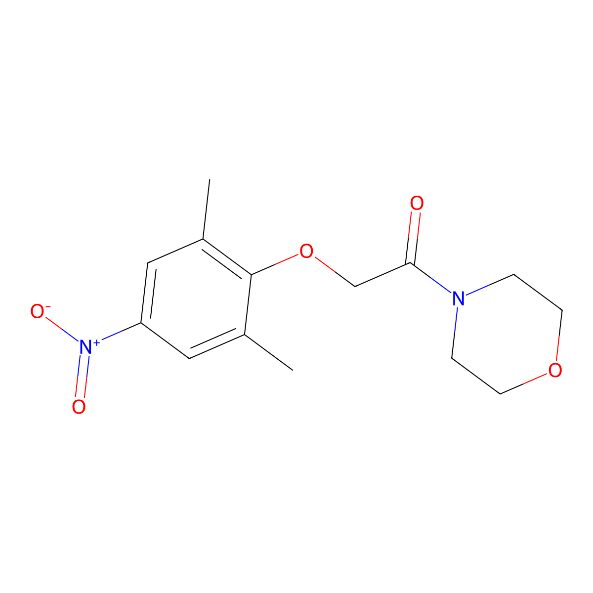 4-[(2,6-Dimethyl-4-nitrophenoxy)acetyl]morpholine molecular structure, CAS 288154-76-7