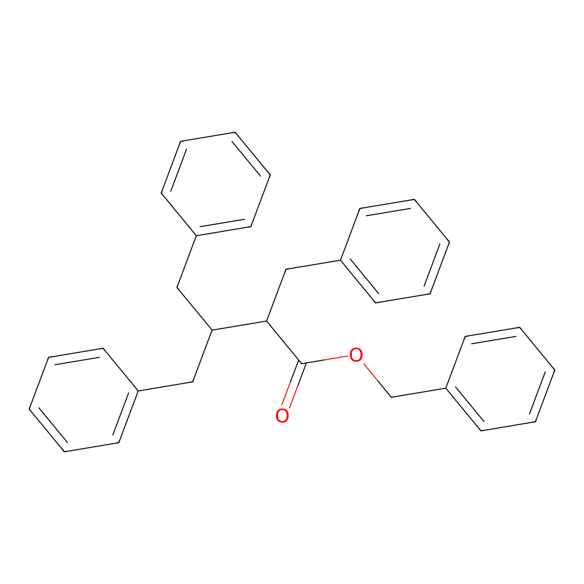 Benzyl 2,3-dibenzyl-4-phenylbutanoate molecular structure, CAS 288154-87-0