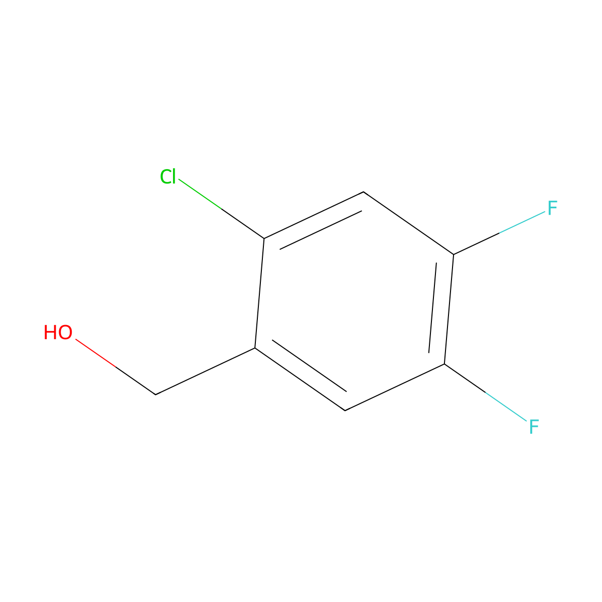 (2-Chloro-4,5-difluorophenyl)methanol molecular structure, CAS 288154-93-8