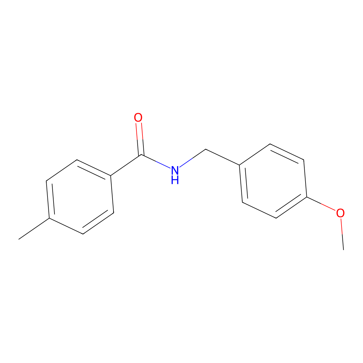 N-[(4-methoxyphenyl)methyl]-4-methylbenzamide molecular structure, CAS 288154-96-1