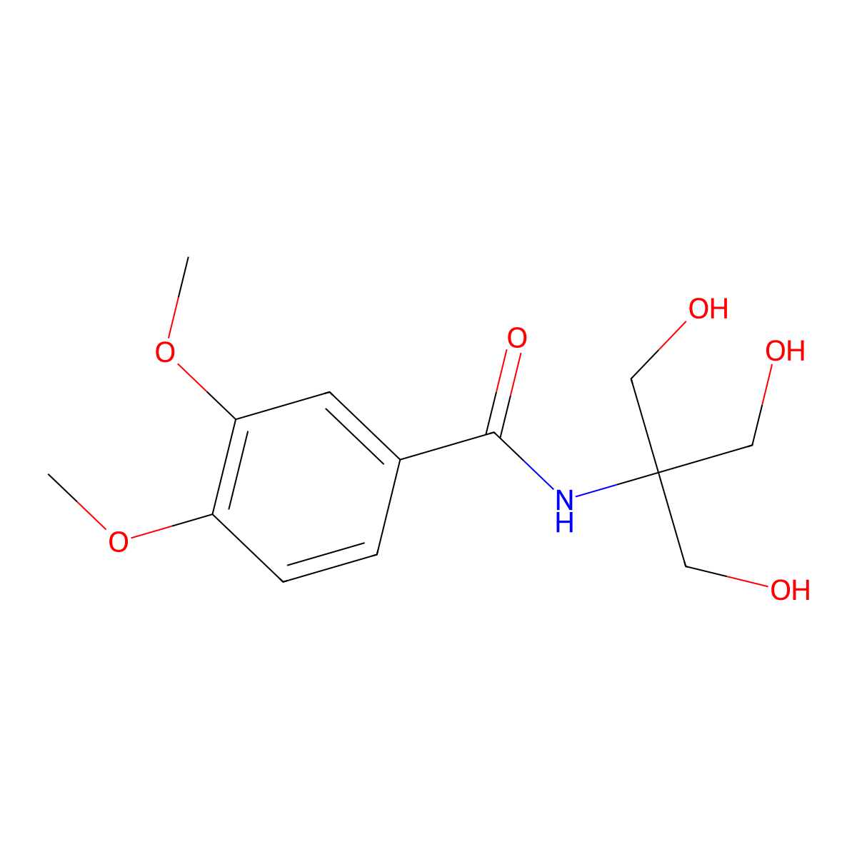 N-(2-Hydroxy-1,1-bis(hydroxymethyl)ethyl)-3,4-dimethoxybenzamide molecular structure, CAS 288154-97-2