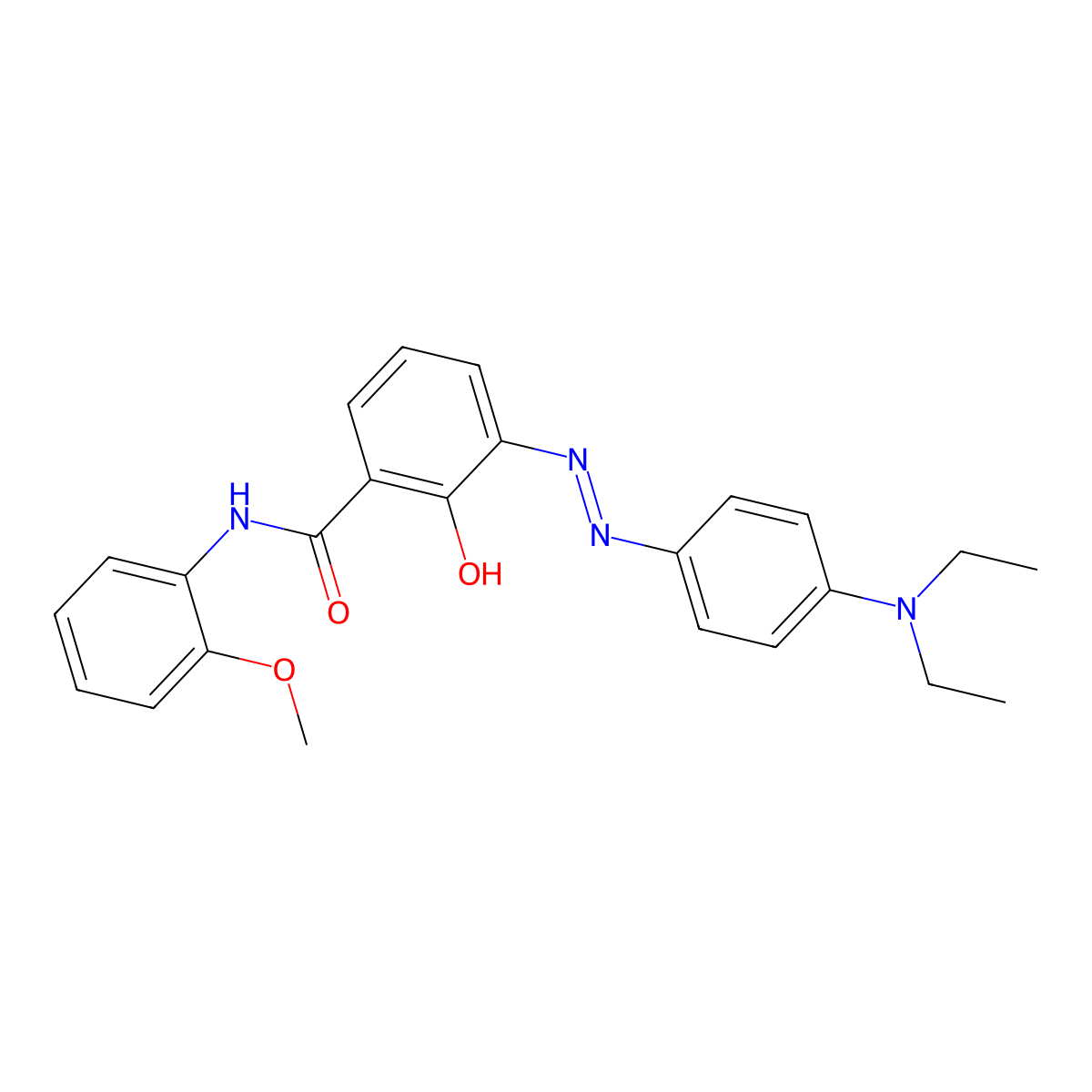 3-{(E)-[4-(diethylamino)phenyl]diazenyl}-2-hydroxy-N-(2-methoxyphenyl)benzamide molecular structure, CAS 288155-02-2