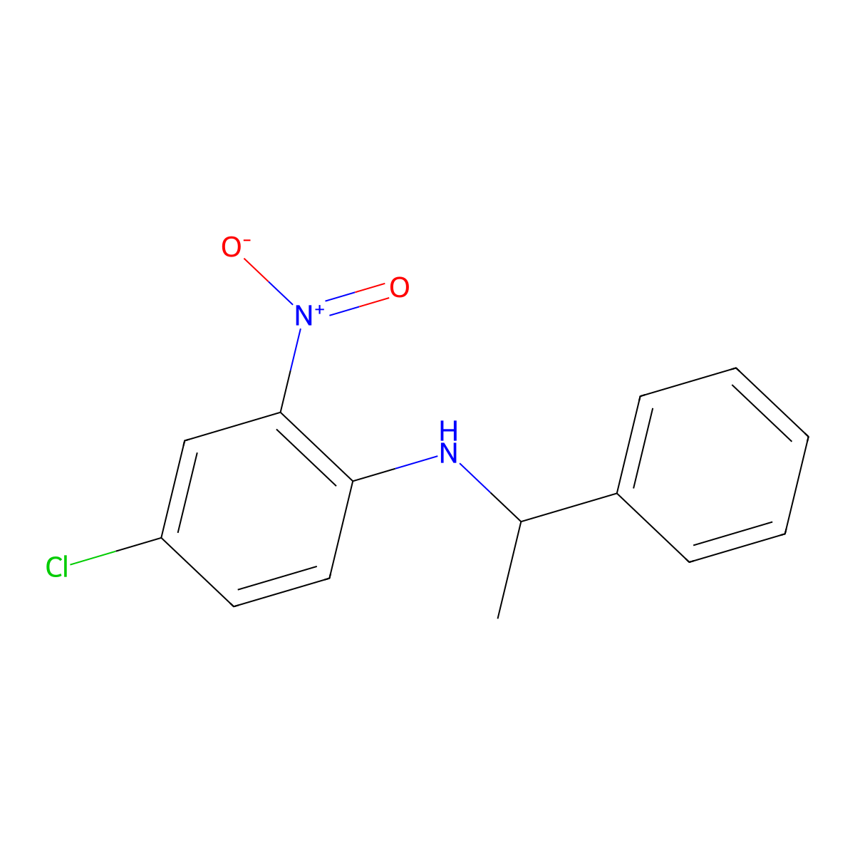 4-Chloro-2-nitro-N-(1-phenylethyl)aniline molecular structure, CAS 288155-05-5