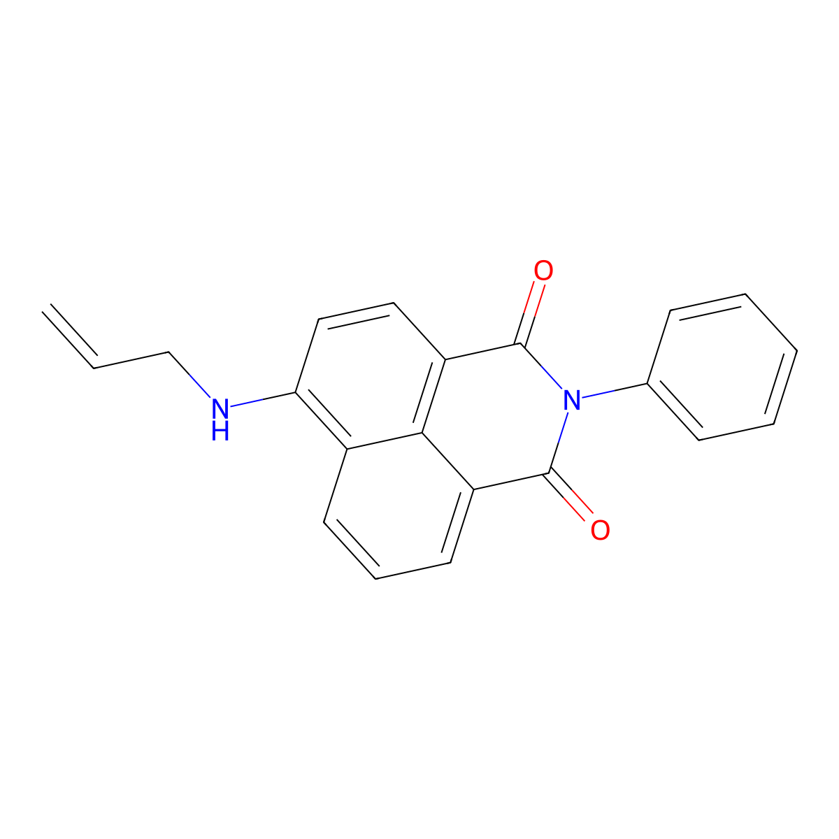 6-(allylamino)-2-phenyl-1H-benzo[de]isoquinoline-1,3(2H)-dione molecular structure, CAS 288156-39-8