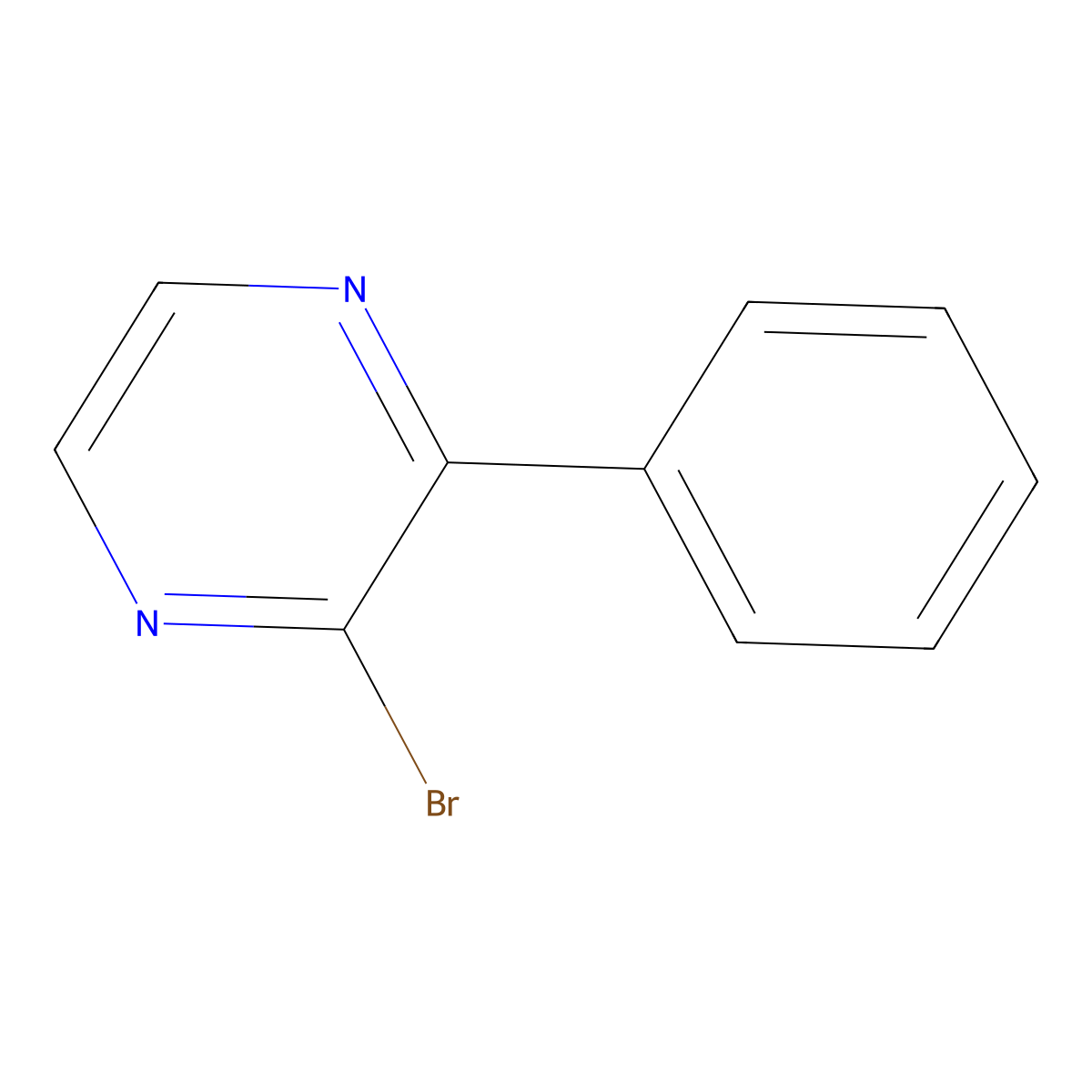 2-Bromo-3-phenylpyrazine molecular structure, CAS 2882-17-9