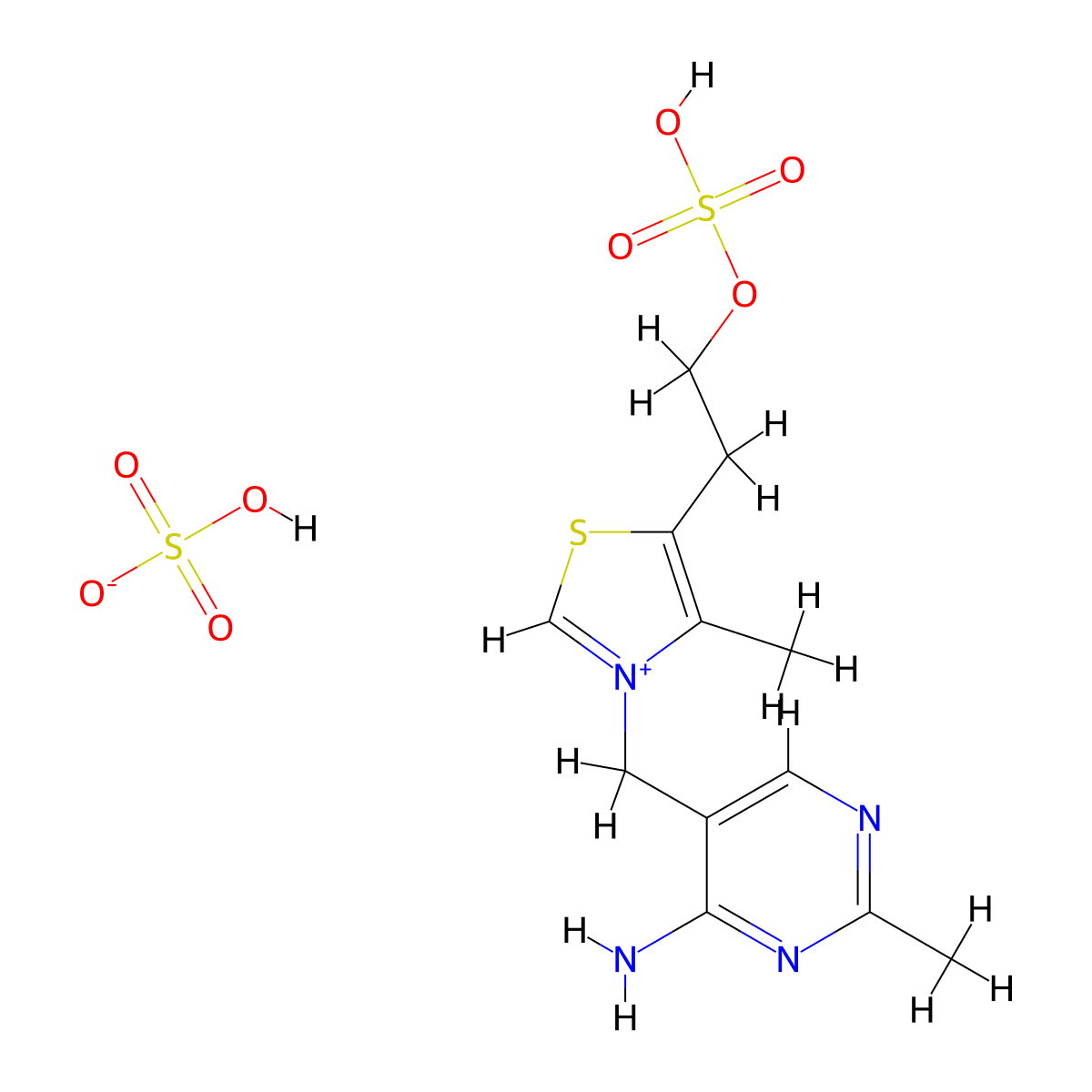 Thiamine EP Impurity A Sulfate molecular structure, CAS 2882-75-9