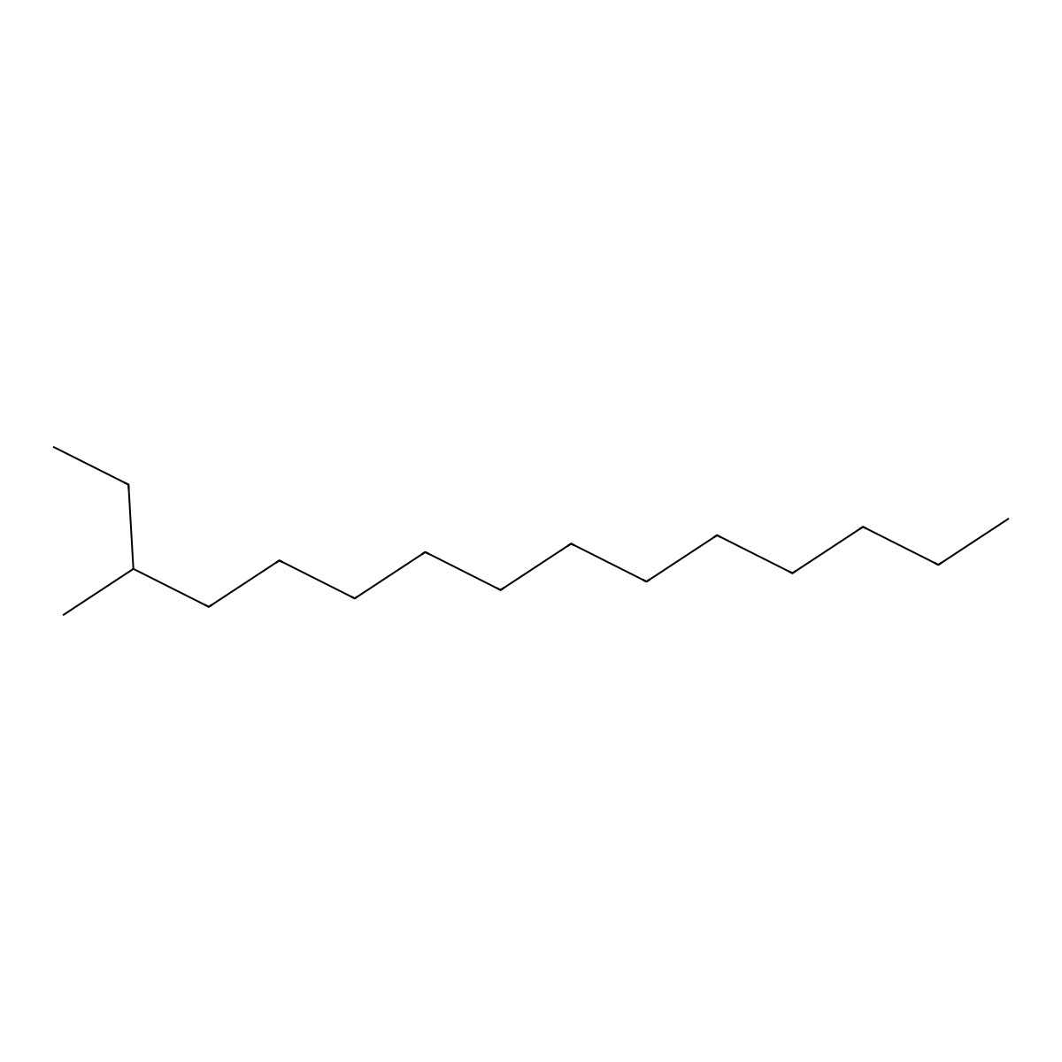 3-Methylpentadecane molecular structure, CAS 2882-96-4