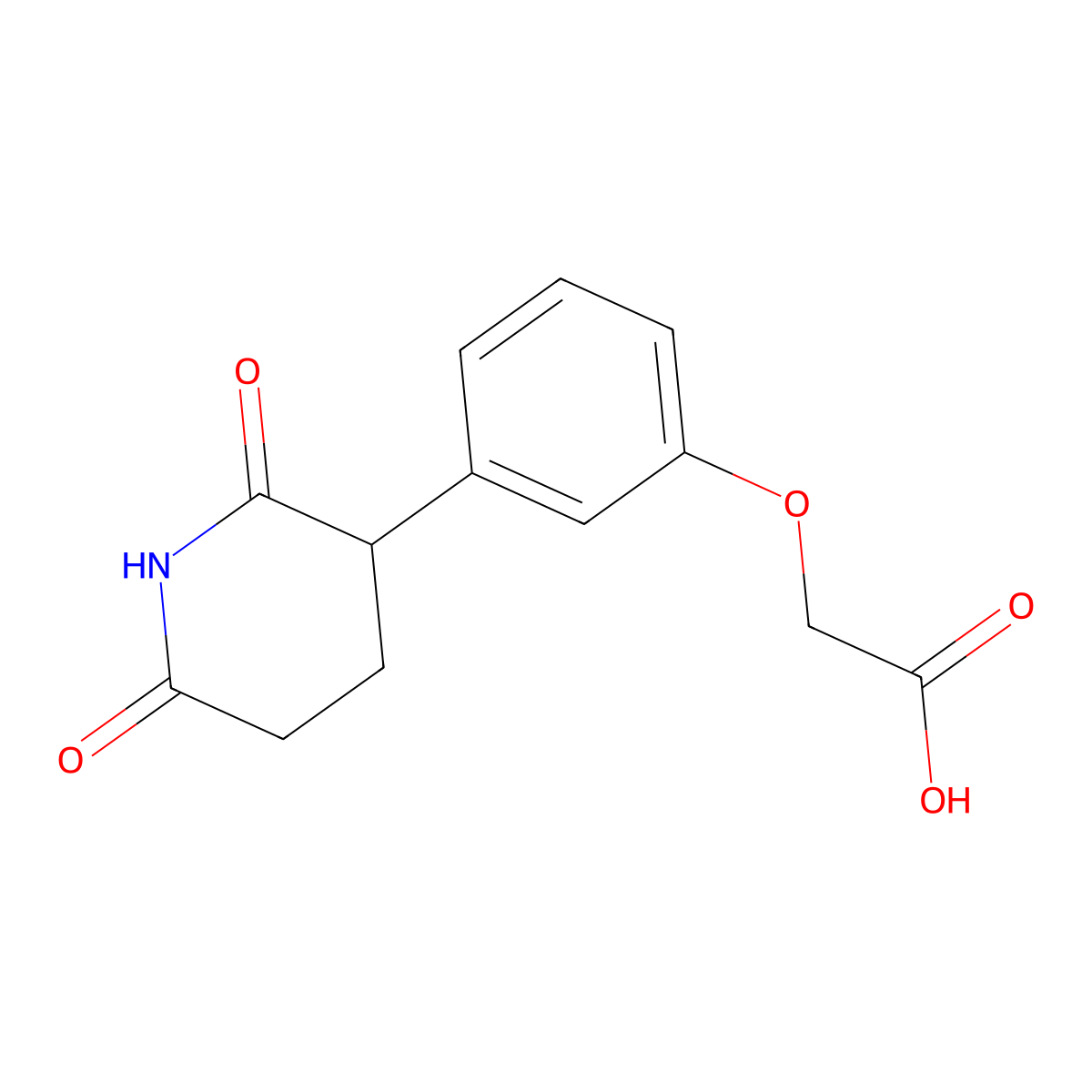 2-[3-(2,6-Dioxopiperidin-3-yl)phenoxy]acetic acid molecular structure, CAS 2882065-26-9