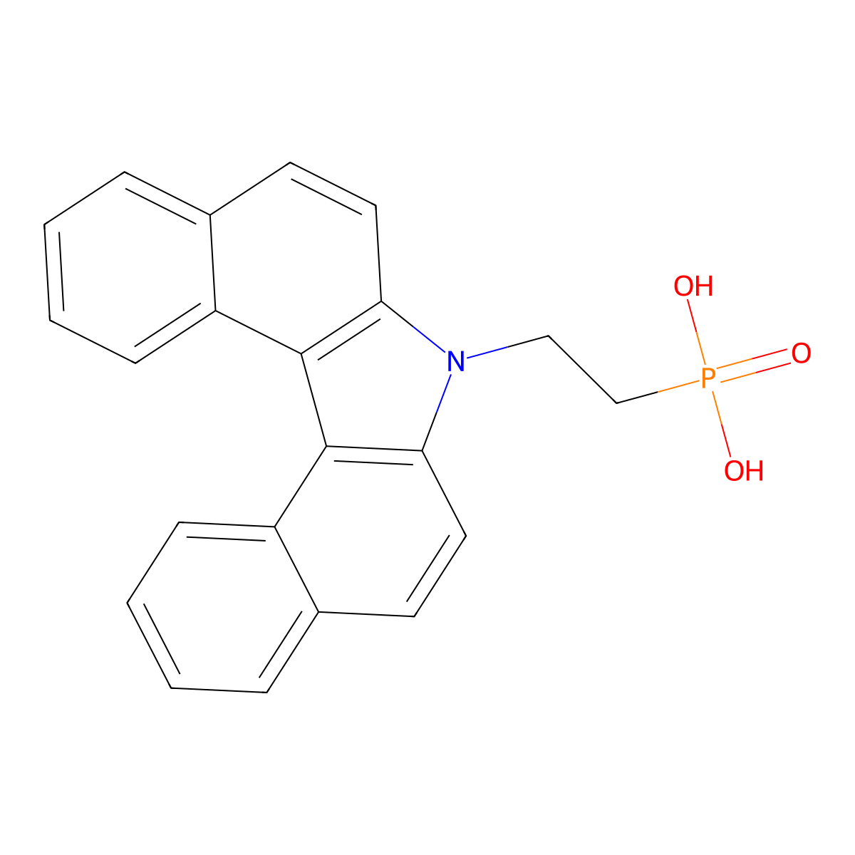 (2-(7H-Dibenzo[c,g]carbazol-7-yl)ethyl)phosphonic acid molecular structure, CAS 2882156-61-6