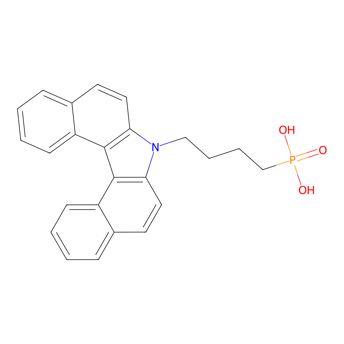 [4-(7H-Dibenzo[c,g]carbazol-7-yl)butyl]phosphonic Acid molecular structure, CAS 2882156-63-8