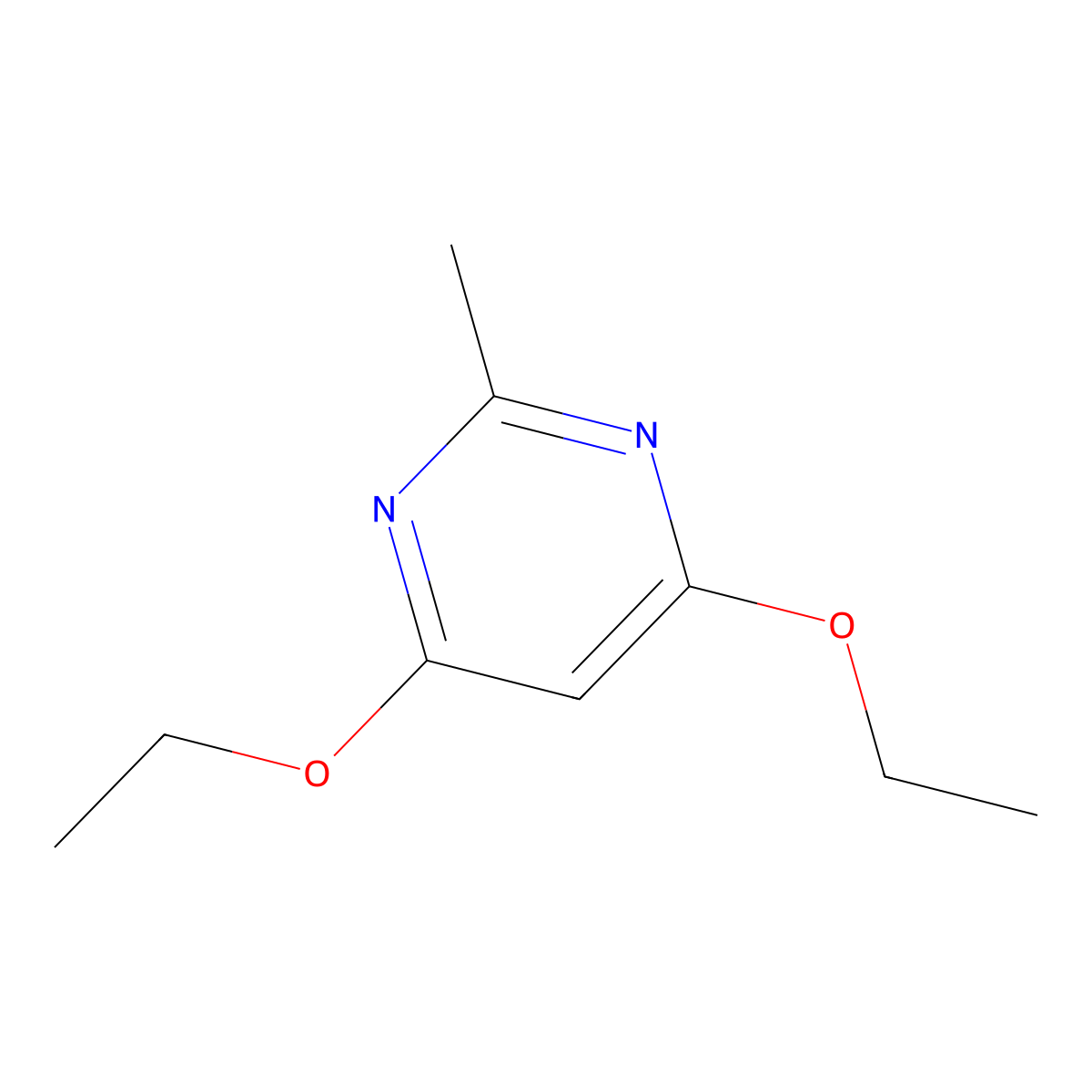 4,6-diethoxy-2-methylPyrimidine molecular structure, CAS 28824-75-1