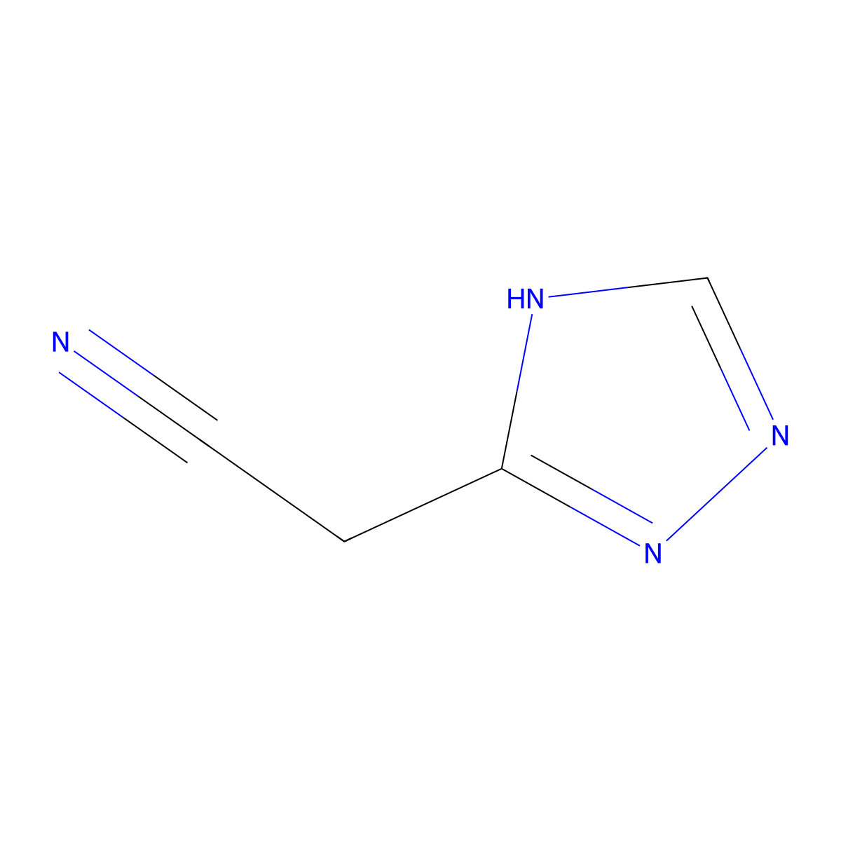 2-(4H-1,2,4-triazol-3-yl)acetonitrile molecular structure, CAS 28824-81-9