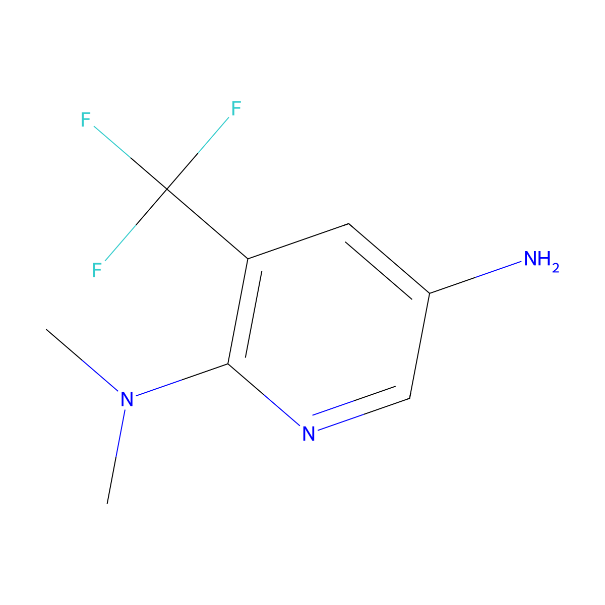 N2,N2-Dimethyl-3-(trifluoromethyl)pyridine-2,5-diamine molecular structure, CAS 288247-16-5