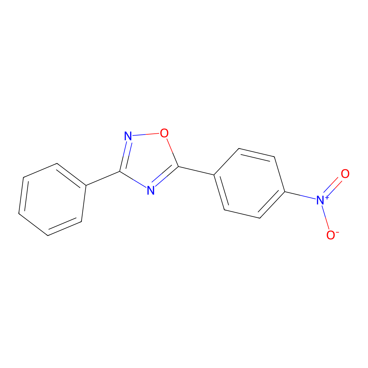 5-(4-Nitrophenyl)-3-phenyl-1,2,4-oxadiazole molecular structure, CAS 28825-12-9