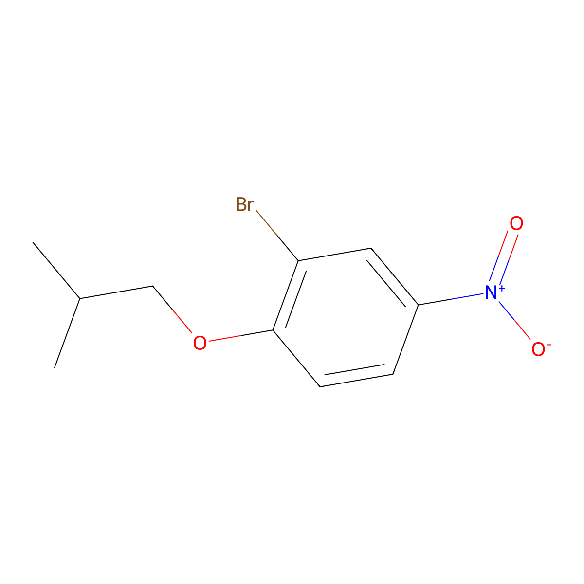 2-Bromo-1-isobutoxy-4-nitrobenzene molecular structure, CAS 288251-95-6