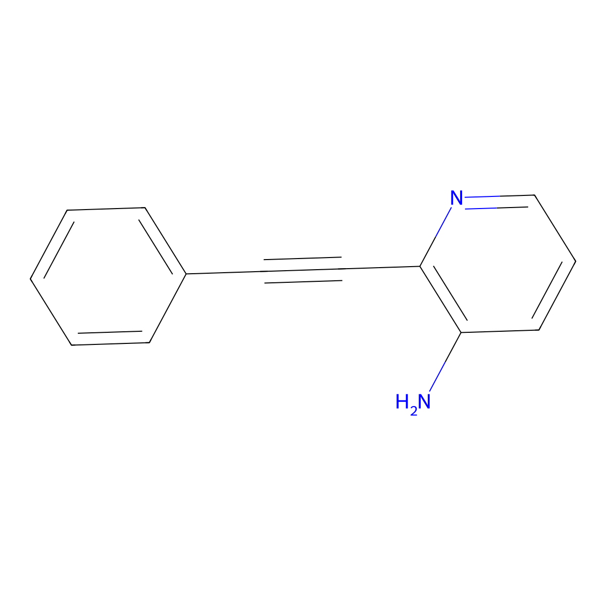 3-Amino-2-(Phenylethynyl)pyridine molecular structure, CAS 288254-71-7