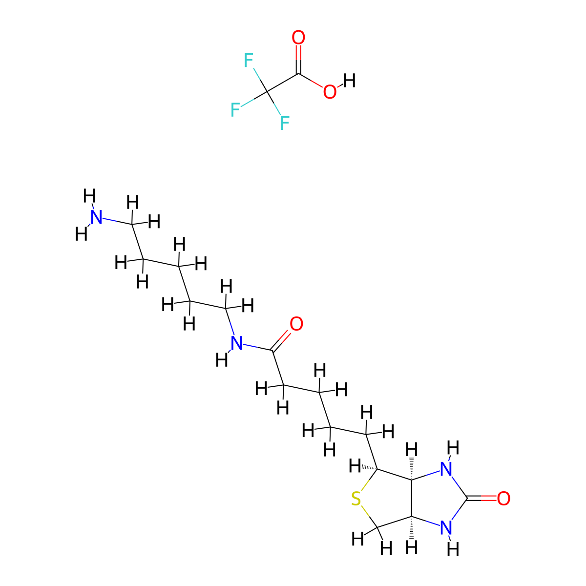 N-(5-Aminopentyl)biotinamide trifluoroacetate salt molecular structure, CAS 288259-39-2