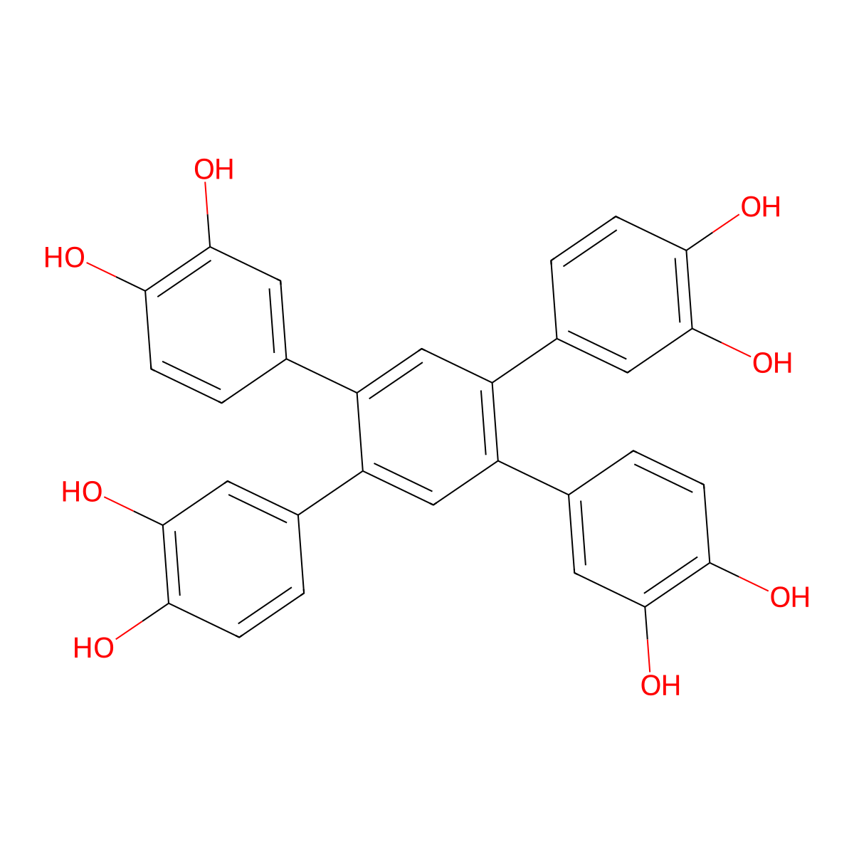 4',5'-Bis(3,4-dihydroxyphenyl)-[1,1':2',1''-terphenyl]-3,3'',4,4''-tetraol molecular structure, CAS 2882839-26-9
