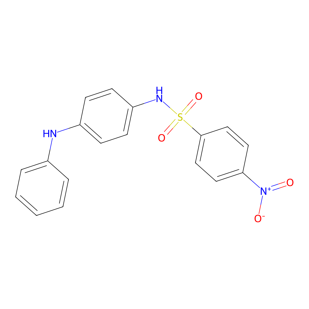 N-(4-anilinophenyl)-4-nitrobenzenesulfonamide molecular structure, CAS 28829-80-3