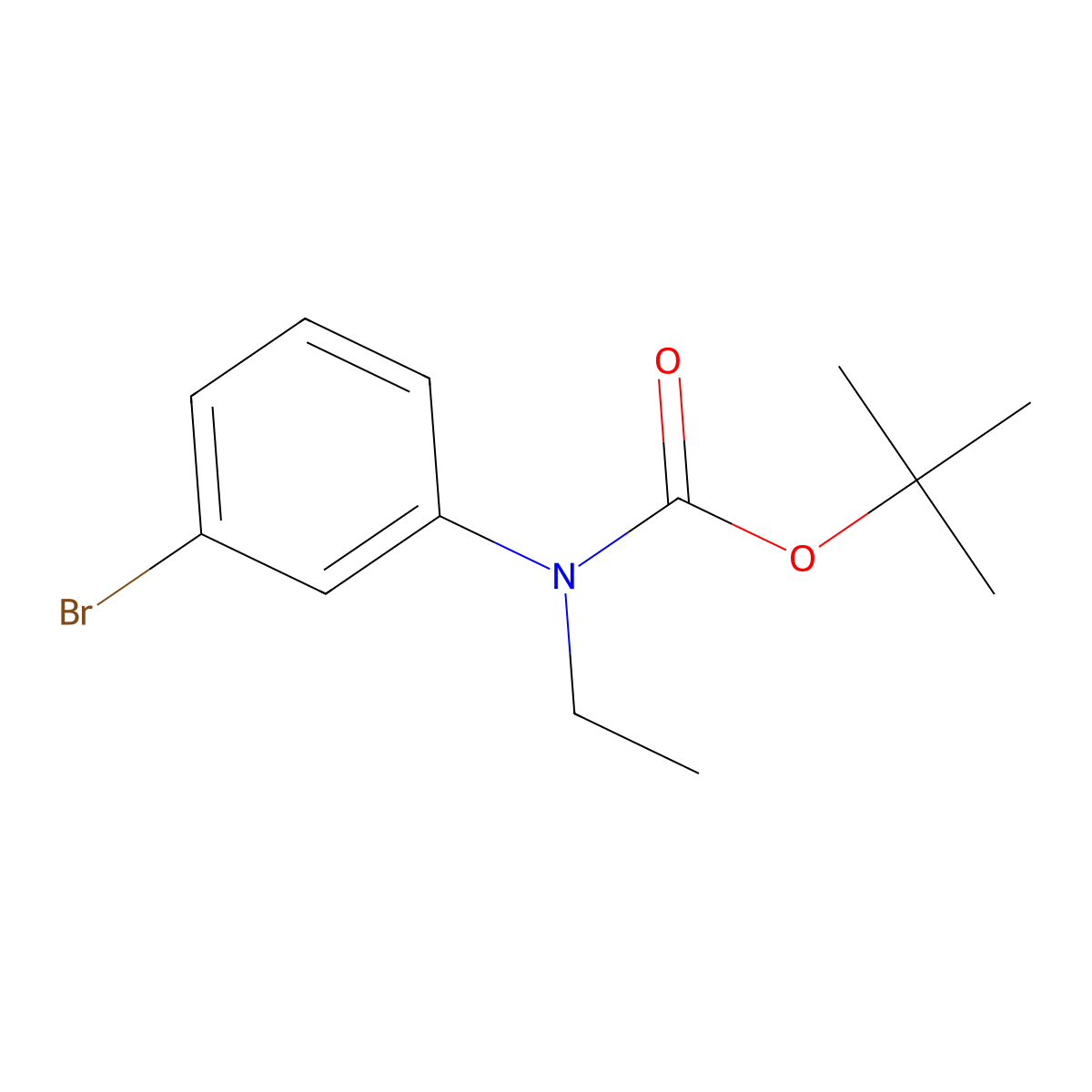 3-Bromo-N-tert-butoxycarbonyl-N-ethylaniline molecular structure, CAS 288295-83-0