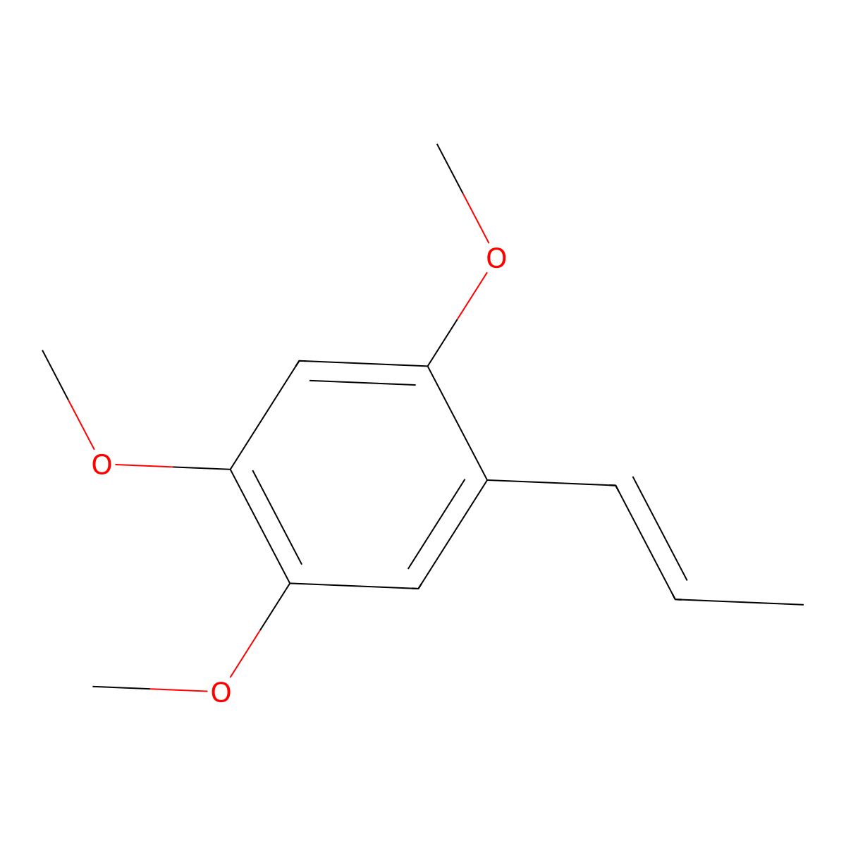 Asarone molecular structure, CAS 2883-98-9