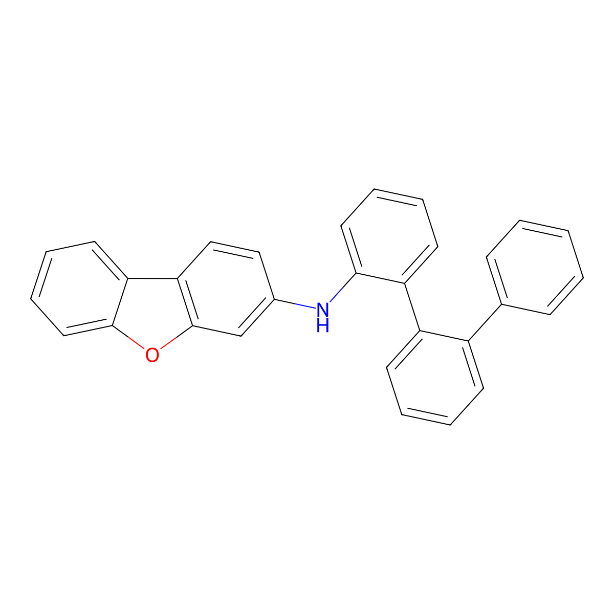 N-([1,1':2',1''-Terphenyl]-2-YL)dibenzo[B,D]furan-3-amine molecular structure, CAS 2883003-76-5