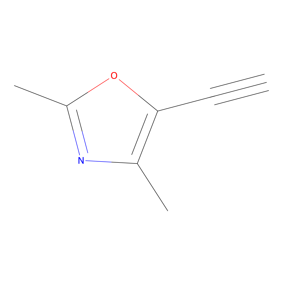 5-Ethynyl-2,4-dimethyloxazole molecular structure, CAS 2883050-71-1