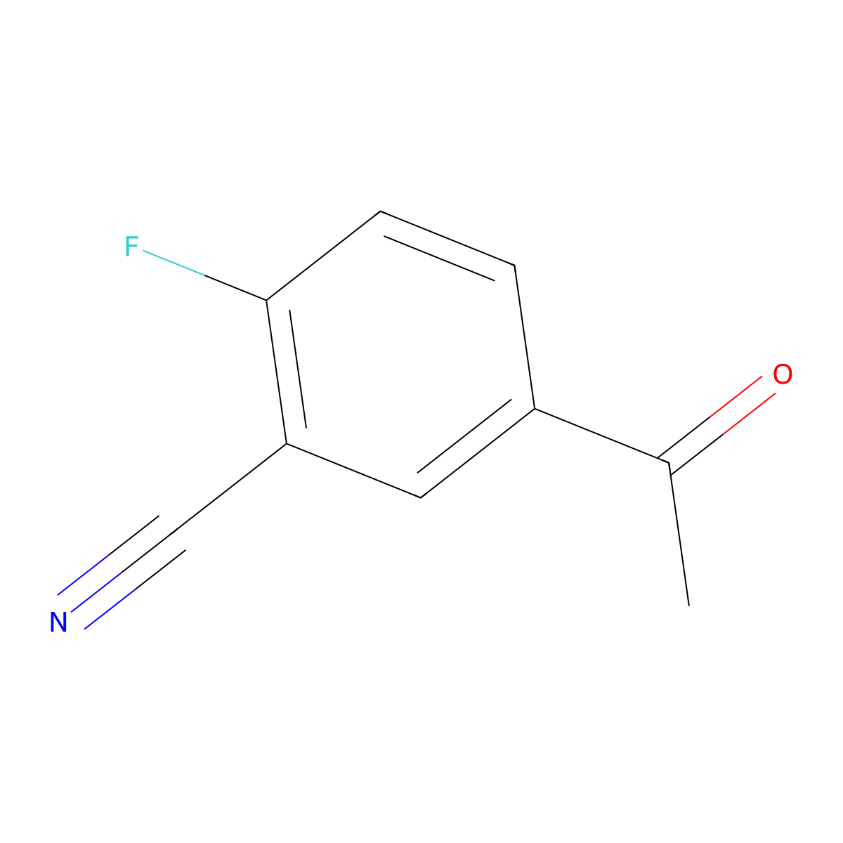 3'-Cyano-4'-fluoroacetophenone molecular structure, CAS 288309-07-9