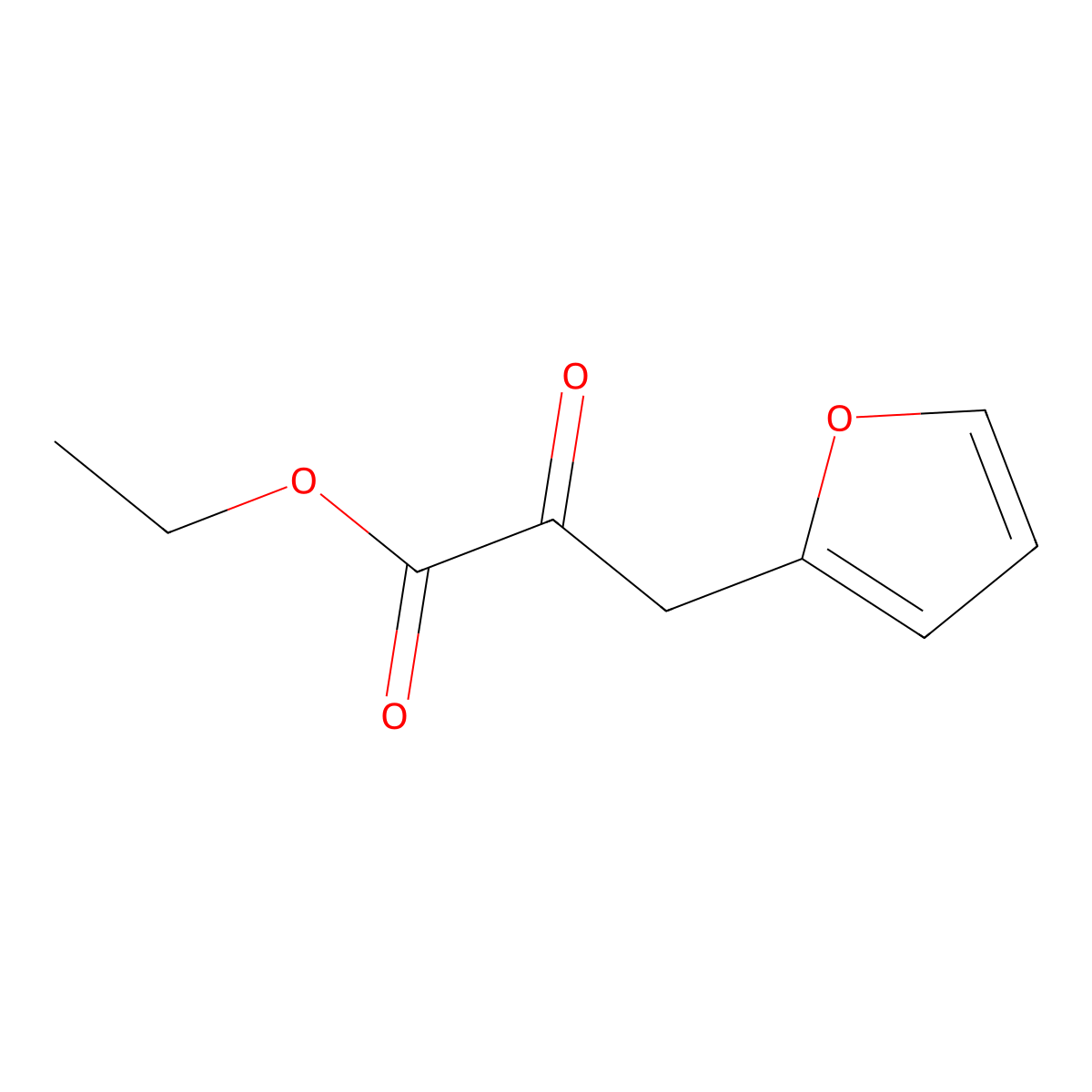 Ethyl 3-(furan-2-yl)-2-oxopropanoate molecular structure, CAS 288309-52-4