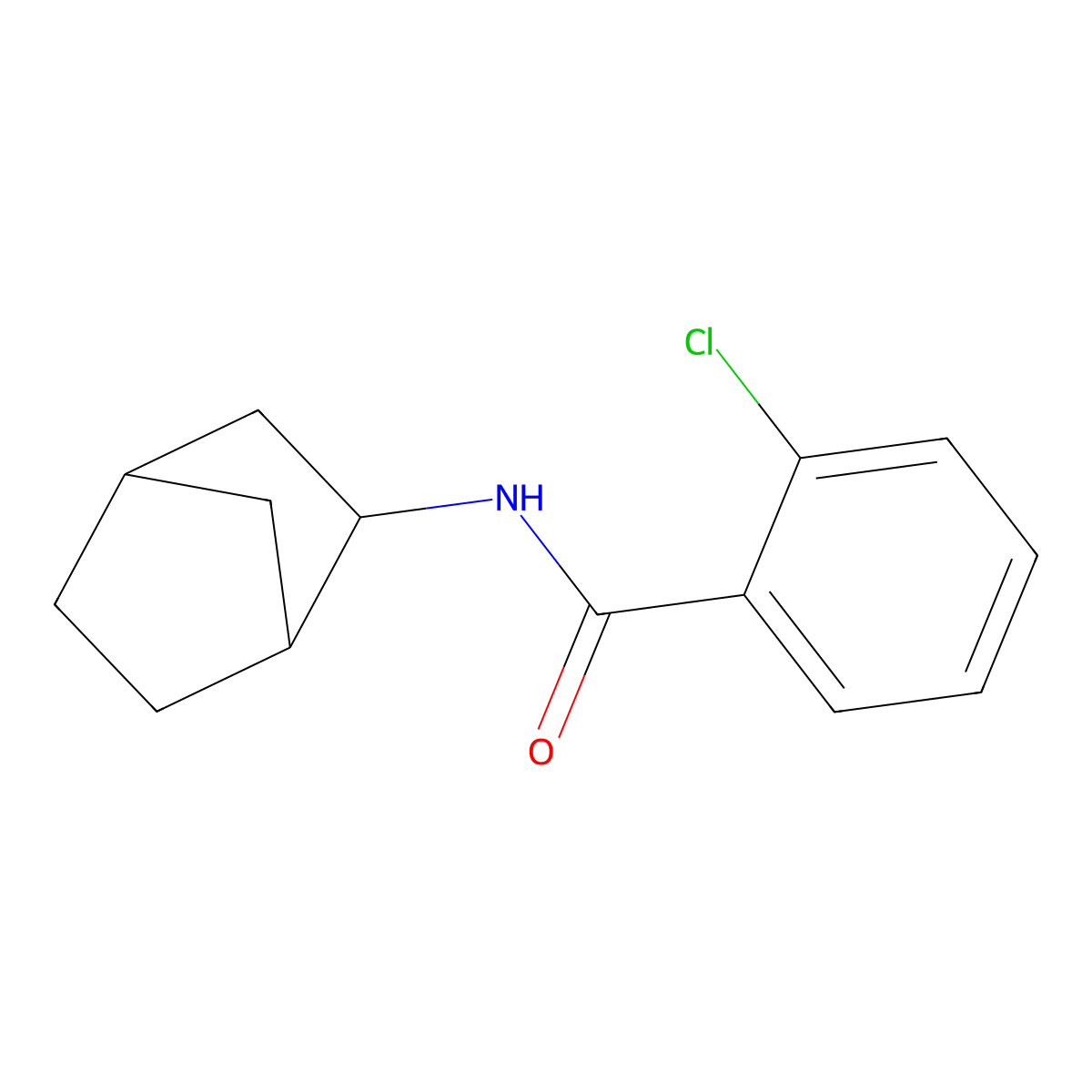 N-(3-bicyclo[2.2.1]heptanyl)-2-chlorobenzamide molecular structure, CAS 288316-55-2