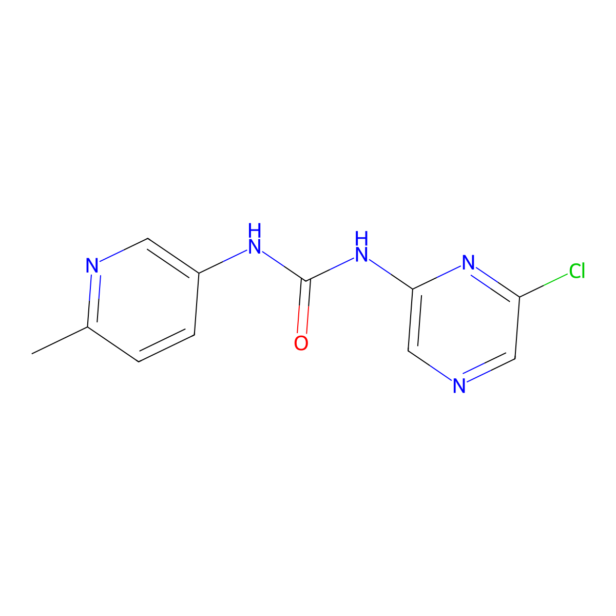 1-(6-Chloropyrazin-2-YL)-3-(6-methylpyridin-3-YL)urea molecular structure, CAS 2883165-45-3