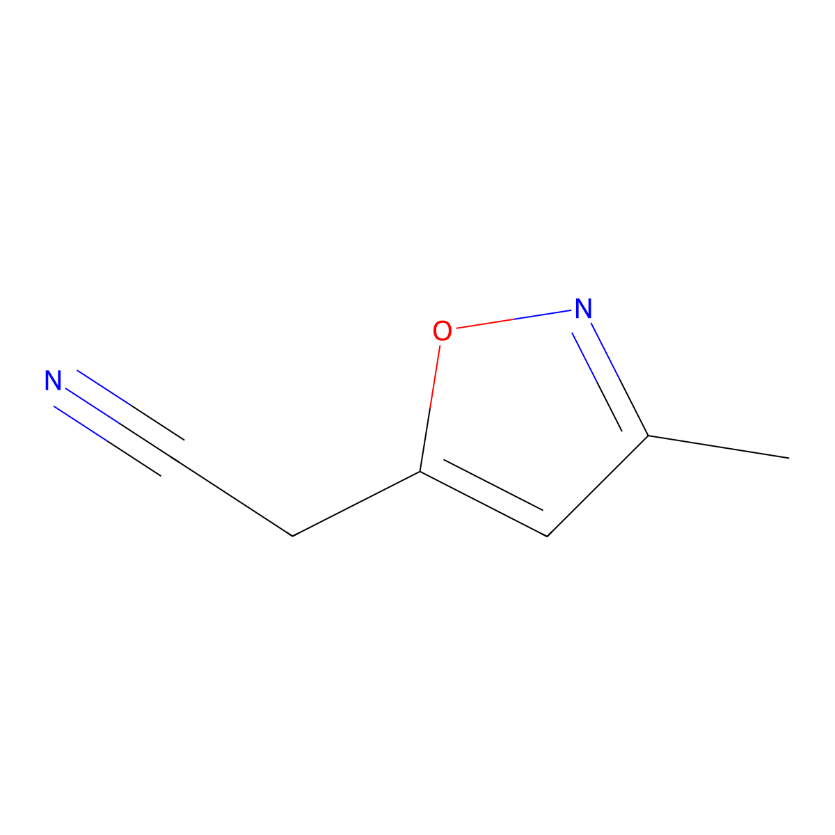2-(3-Methylisoxazol-5-yl)acetonitrile molecular structure, CAS 288318-31-0